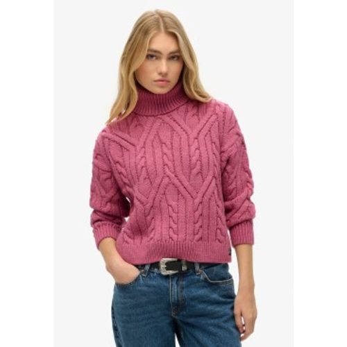 W6110548A Pull tressé en tricot avec col polo (XS), Casuel, Acrylique - Superdry - Modalova