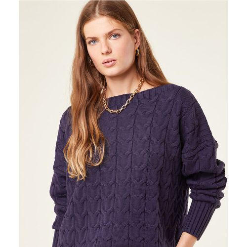 Pullover aus strick mit zopfmuster und u-boot-ausschnitt - Etam - Modalova