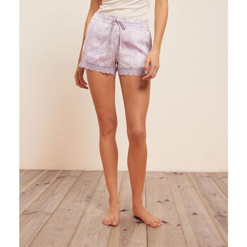 Pantalón de satén estampado - NESS - L - Violeta - Mujer - Etam - Modalova