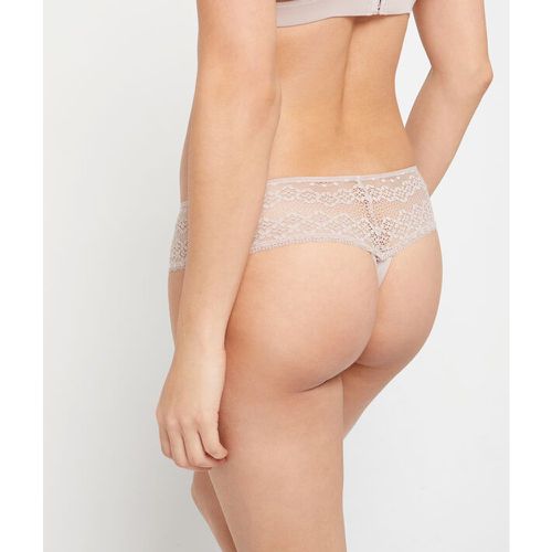 Tanga de encaje y microfibra - SPACER - 44 - Gris - Mujer - Etam - Modalova