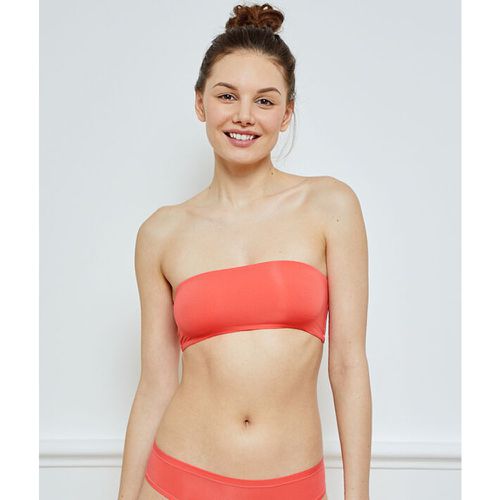 Sujetador bandeau de microfibra reversible - PURE 360 - S - Corail - Mujer - Etam - Modalova