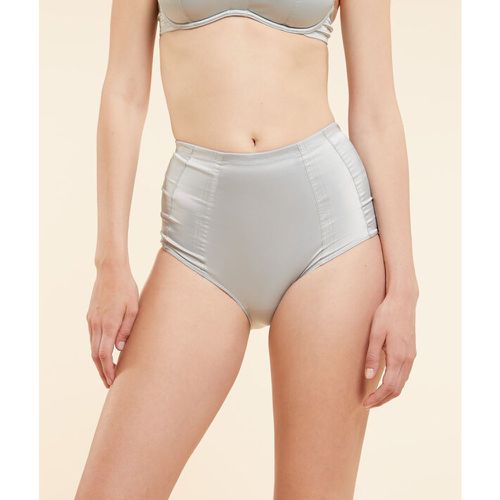 Braguita talle alto, satén - BABYDOLL - 36 - Gris - Mujer - Etam - Modalova