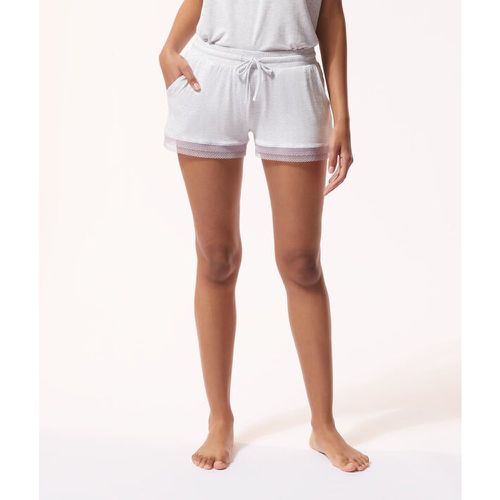 Pantalón corto con motivos de encaje - MADDOX - XS - Gris - Mujer - Etam - Modalova