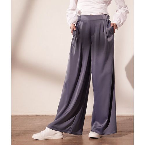 Pantalón ancho satinado - ROMY - 34 - Gris - Mujer - Etam - Modalova