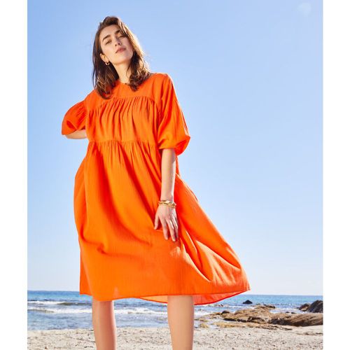 Vestido playero, manga abullonada - SOLEIL - S - Naranja - Mujer - Etam - Modalova