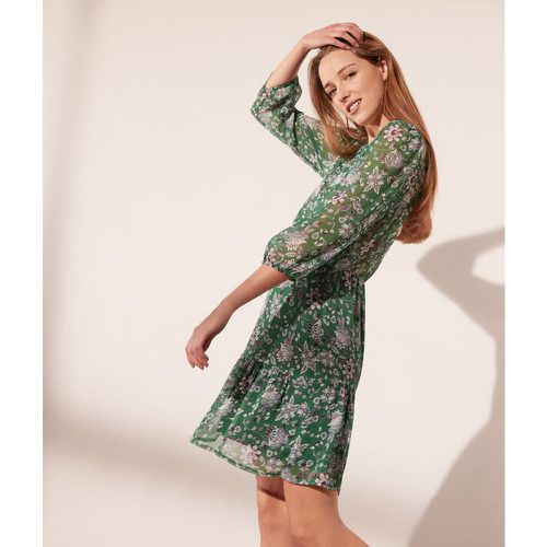 Vestido corto, estampado floral - ISANA - 34 - Verde - Mujer - Etam - Modalova