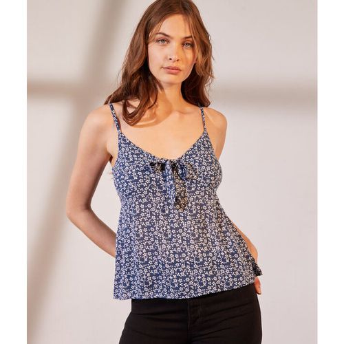 Top lazada, estampado floral - EMY - 34 - Azul - Mujer - Etam - Modalova