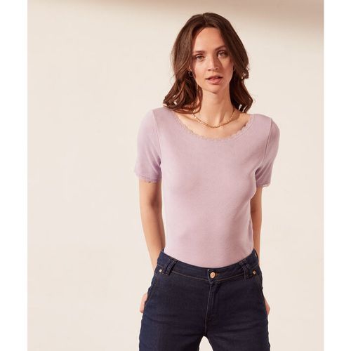 Camiseta abertura espalda - PAOLA - XL - Violeta - Mujer - Etam - Modalova
