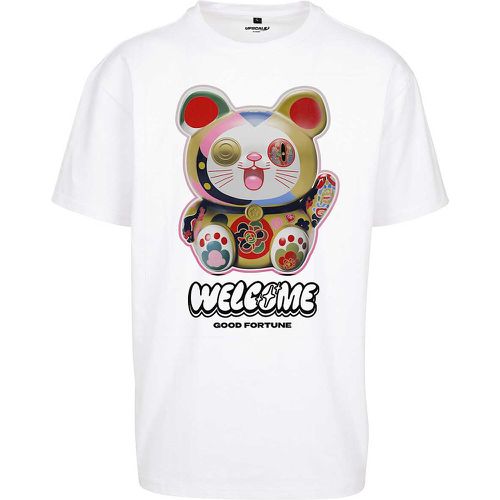 Welcome Cat Oversize T-Shirt, bianco - mister tee - Modalova