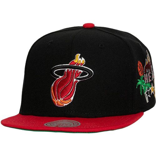 NBA HARDWOOD CLASSICS MIAMI HEAT PATCH OVERLOAD SNAPBACK CAP, nero / rosso - Mitchell And Ness - Modalova