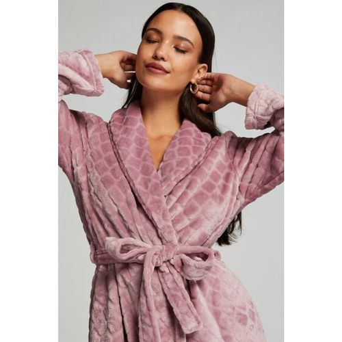 Short Fleece Ribbed Bathrobe - Hunkemöller - Modalova