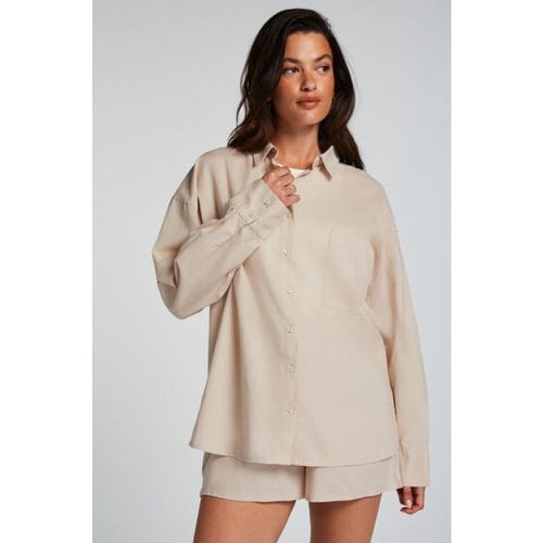 Hunkemöller Linen Pyjama Top Beige - Hunkemöller - Modalova