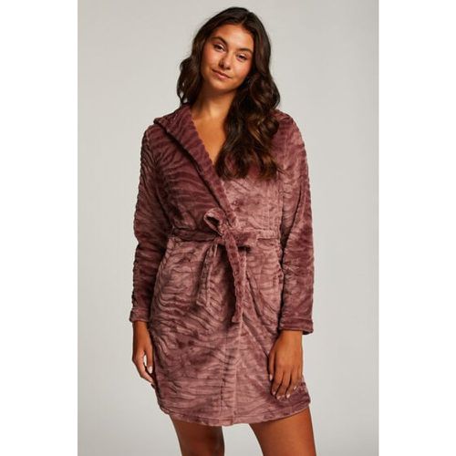 Short Fleece Ribbed Bathrobe - Hunkemöller - Modalova