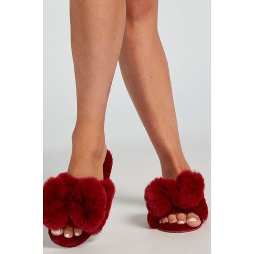 Bow Fake Fur Slippers - Hunkemöller - Modalova