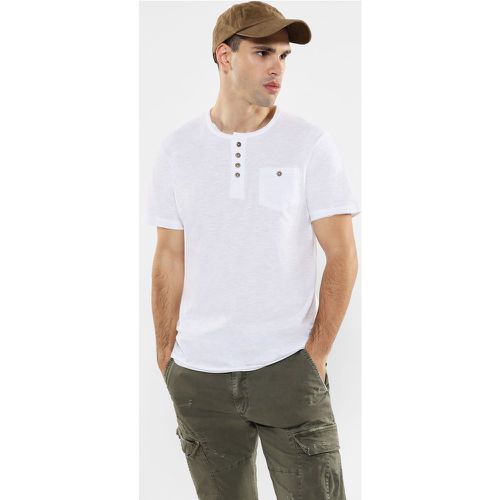 T-shirt in puro cotone con tasca applicata e bottoni - Imperial - Modalova