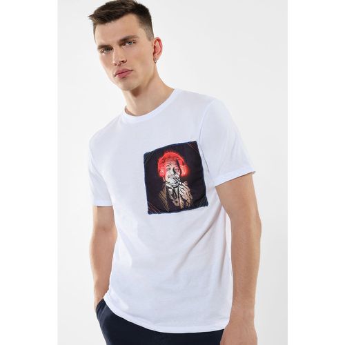 T-shirt fantasia stampata in puro cotone - Imperial - Modalova