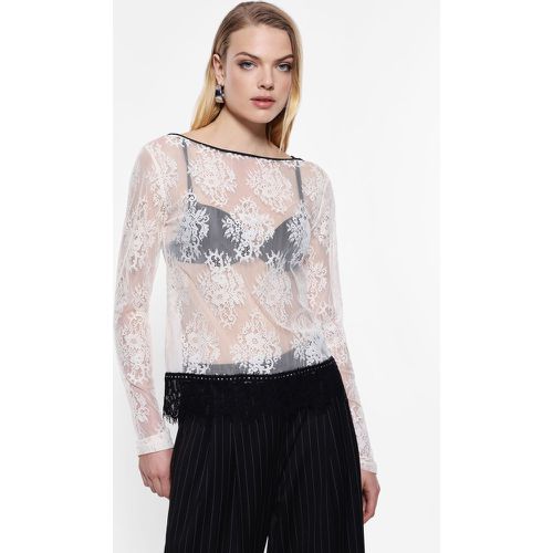 Top con pizzo e maniche lunghe - Imperial - Modalova