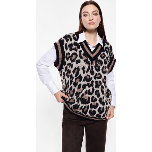 Gilet animalier con scollo a v - Imperial - Modalova