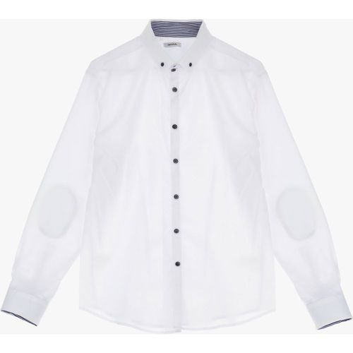 Camicia in cotone con bottoni e toppe a contrasto - Imperial - Modalova