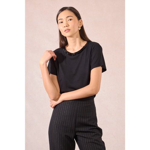 T-shirt, encolure en sequins - MOLLY BRACKEN - Modalova