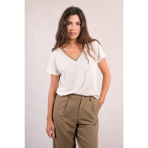 T-shirt encolure V irisée - MOLLY BRACKEN - Modalova