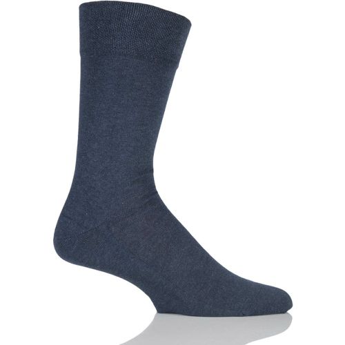Pair Navy Melange Sensitive London Cotton Left and Right Socks With Comfort Cuff Men's 8.5-11 Mens - Falke - Modalova