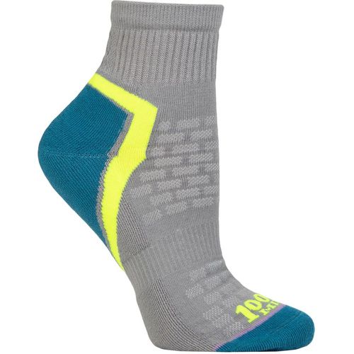 Pair Activ Repreve Short Sports Socks Silver Teal 3-5.5 Ladies - 1000 Mile - Modalova