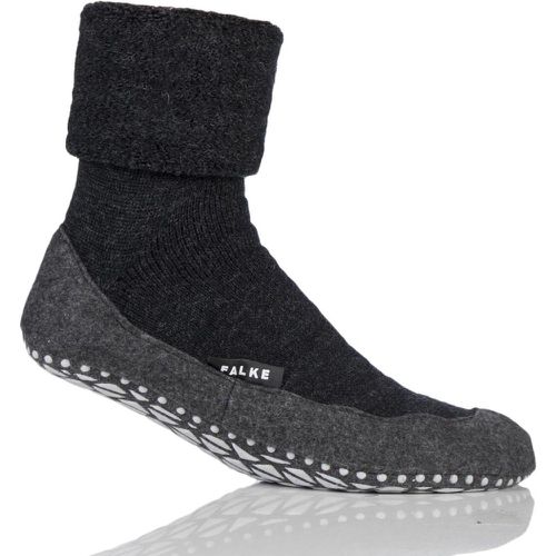 Pair Anthracite Cosyshoe Virgin Wool Home Socks Men's 8.5-9.5 Mens - Falke - Modalova