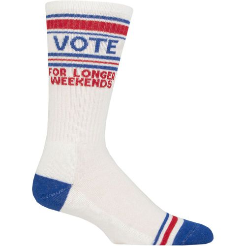 Gumball Poodle 1 Pair Vote...For Longer Weekends - Gym Crew Socks Cotton Socks Multi One Size - SockShop - Modalova