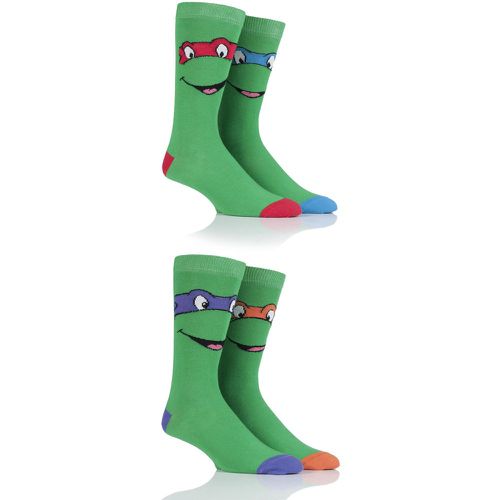 Pair Teenage Mutant Ninja Turtles Cotton Socks Men's 11-13 Mens - Film & TV Characters - Modalova