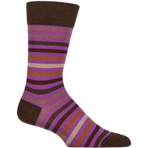 Mens 1 Pair Falke Tinted Stripe Wool Socks 5.5-8 Mens - SockShop - Modalova