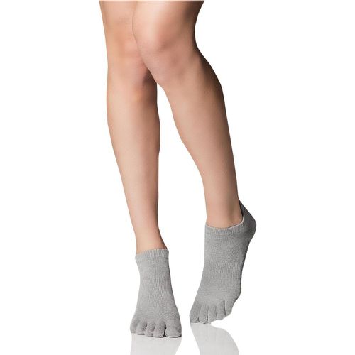 Pair Heather Full Toe Organic Cotton Low Rise Yoga Socks Ladies 9-10.5 Unisex - ToeSox - Modalova