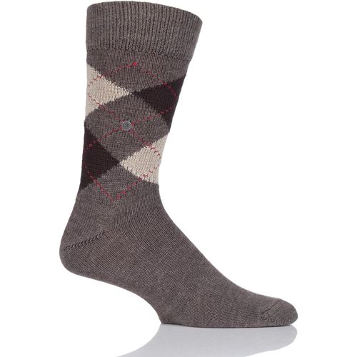 Pair / Beige Preston Extra Soft Feeling Argyle Socks Men's 6.5-11 Mens - Burlington - Modalova