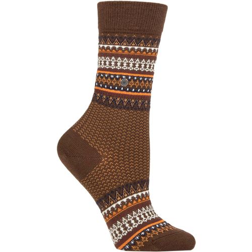 Women's 1 Pair Ancient Fair Isle Wool Socks 3.5-7 Ladies - Burlington - Modalova