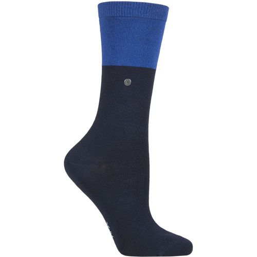 Women's 1 Pair Organic Cotton Block Socks Navy 3.5-7 Ladies - Burlington - Modalova