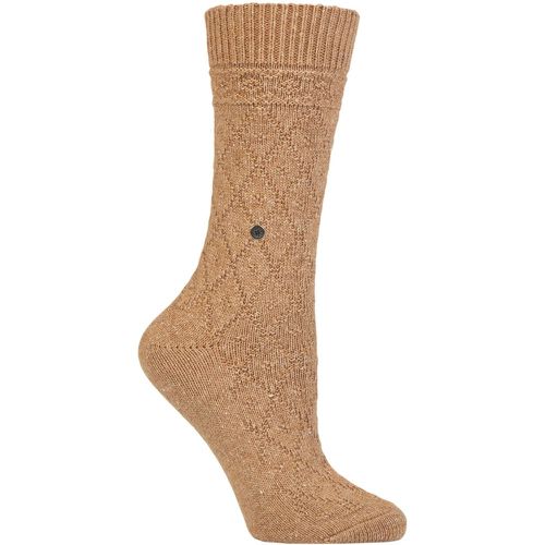 Ladies 1 Pair Argyle Wool Cotton Boot Socks Nutmeg Melange 3.5-7 Ladies - Burlington - Modalova