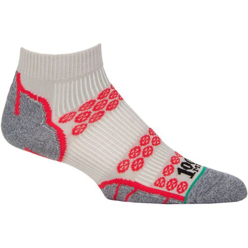 Mens and Ladies 1 Pair Lite Anklet Double Layer Socks Silver / Red 12-14 Mens - 1000 Mile - Modalova