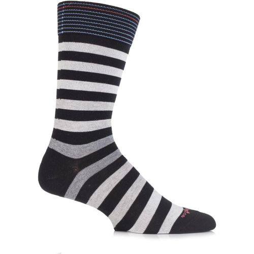 Mens 1 Pair Blackpool Multi Striped Cotton Socks 40-46 - Burlington - Modalova
