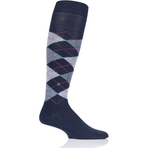 Pair Navy / Grey Preston Soft Acrylic Knee High Socks Men's 6.5-11 Mens - Burlington - Modalova