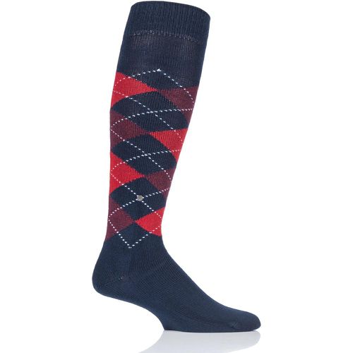 Pair Navy / Red Preston Soft Acrylic Knee High Socks Men's 6.5-11 Mens - Burlington - Modalova