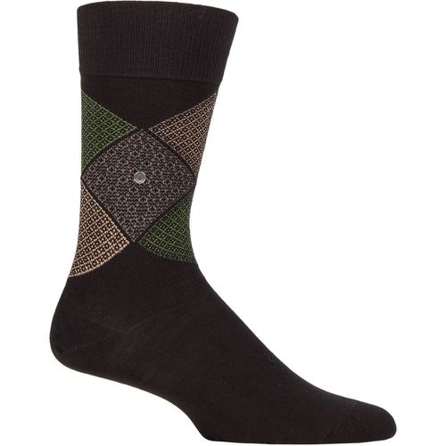 Mens 1 Pair Tie Rhomb Argyle Cotton Socks 6.5-11 Mens - Burlington - Modalova