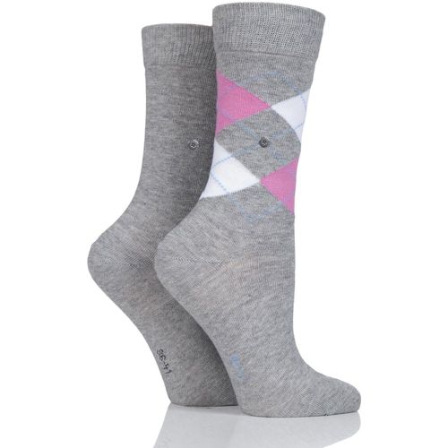 Pair Everyday Mix Plain and Argyle Cotton Socks Ladies 2.5-6.5 Ladies - Burlington - Modalova