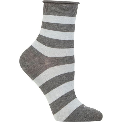 Women's 1 Pair Aberdeen Viscose Striped Socks 3.5-7 Ladies - Burlington - Modalova