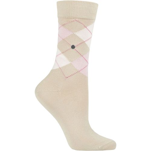 Ladies 1 Pair Covent Garden Cotton Argyle Socks Beige 3.5-7 Ladies - Burlington - Modalova