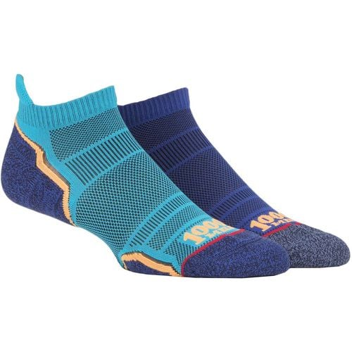 Mens and Women's 2 Pair Run Anklet Socks Kingfisher 9-11.5 Mens - 1000 Mile - Modalova