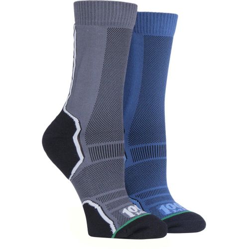 Pair Navy / Charcoal Trek Socks Unisex 12-14 Mens - 1000 Mile - Modalova