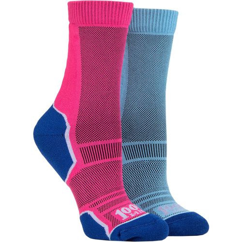 Pair Navy / Purple Trek Socks Unisex 6-8.5 Ladies - 1000 Mile - Modalova