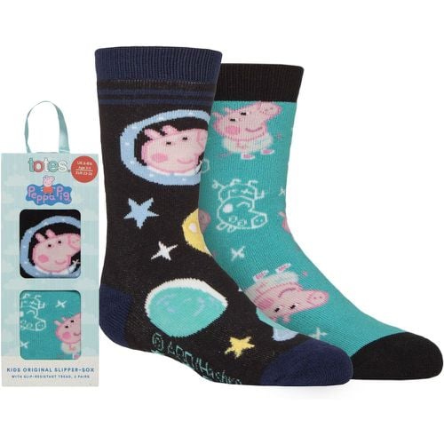 Totes 2 Pair Kids Peppa Pig Original Slipper Socks George 1-2 Years - SockShop - Modalova