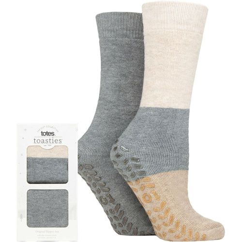 Ladies 2 Pair Originals Slipper Socks One Size - Totes - Modalova