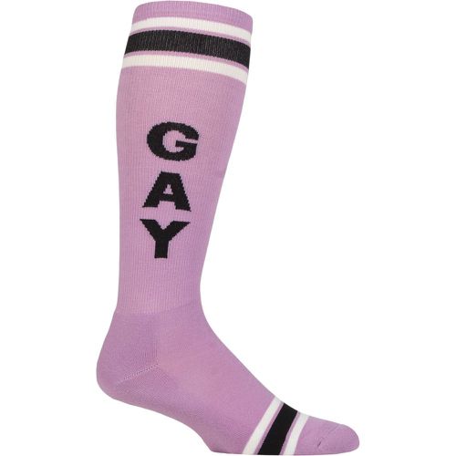 Pair Gay Cotton Knee High Socks Multi One Size - Gumball Poodle - Modalova